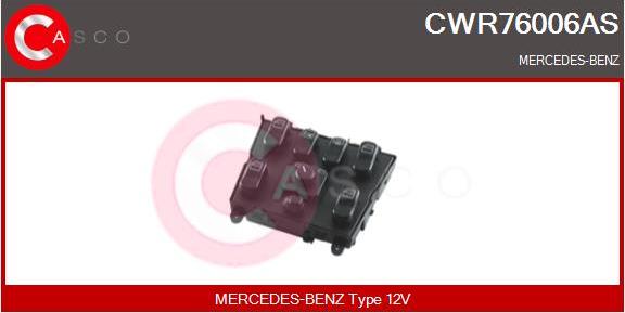 Casco CWR76006AS - Выключатель, стеклоподъемник autospares.lv