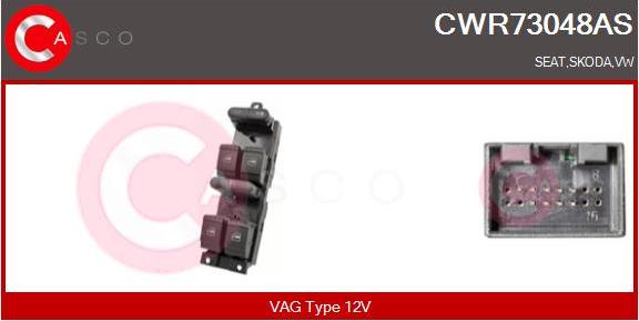 Casco CWR73048AS - Выключатель, стеклоподъемник autospares.lv