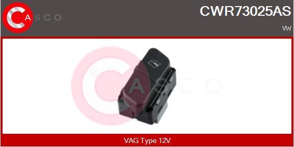 Casco CWR73025AS - Выключатель, стеклоподъемник autospares.lv