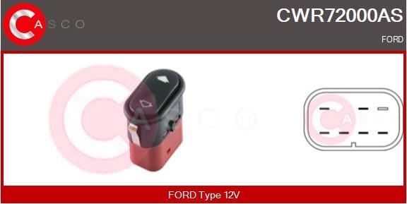 Casco CWR72000AS - Выключатель, стеклоподъемник autospares.lv