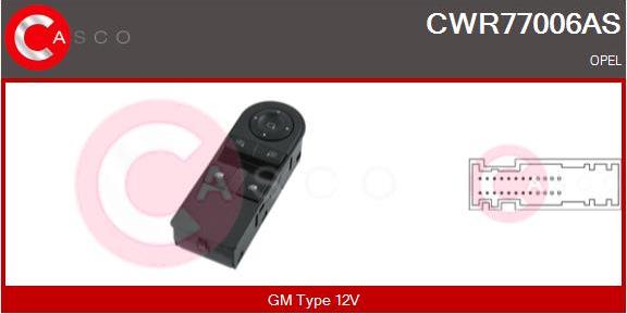 Casco CWR77006AS - Выключатель, стеклоподъемник autospares.lv
