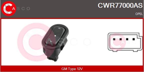 Casco CWR77000AS - Выключатель, стеклоподъемник autospares.lv