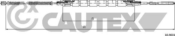 Cautex 468094 - Тросик, cтояночный тормоз autospares.lv