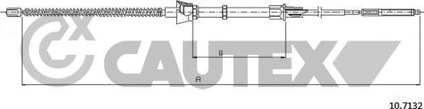 Cautex 468005 - Тросик, cтояночный тормоз autospares.lv