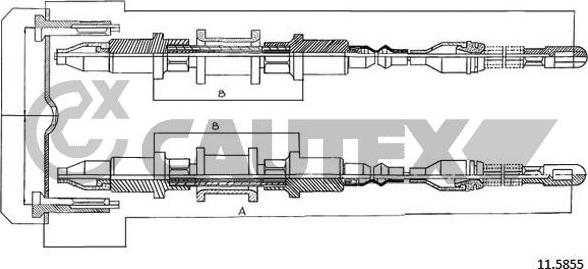 Cautex 480023 - Тросик, cтояночный тормоз autospares.lv