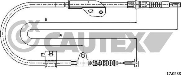 Cautex 069048 - Тросик, cтояночный тормоз autospares.lv