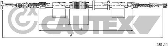 Cautex 019042 - Тросик, cтояночный тормоз autospares.lv
