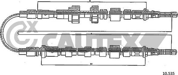 Cautex 087211 - Тросик, cтояночный тормоз autospares.lv