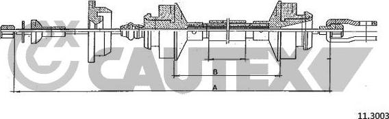 Cautex 035680 - Трос, управление сцеплением autospares.lv