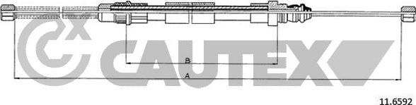 Cautex 025700 - Тросик, cтояночный тормоз autospares.lv