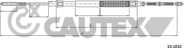 Cautex 765776 - Тросик, cтояночный тормоз autospares.lv