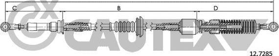 Cautex 766114 - Трос, наконечник, ступенчатая коробка передач autospares.lv