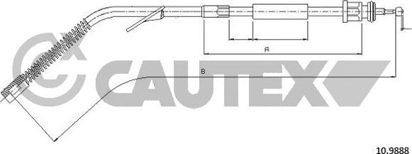 Cautex 766286 - Тросик, cтояночный тормоз autospares.lv