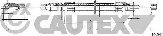 Cautex 766227 - Тросик, cтояночный тормоз autospares.lv