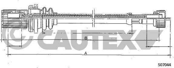 Cautex 760935 - Тросик спидометра autospares.lv
