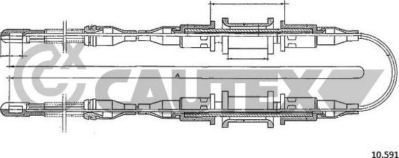 Cautex 761960 - Тросик, cтояночный тормоз autospares.lv