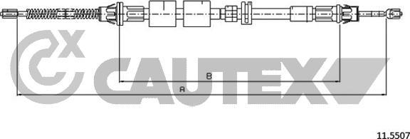 Cautex 761401 - Тросик, cтояночный тормоз autospares.lv