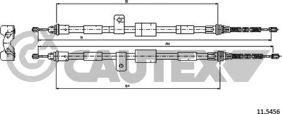 Cautex 761419 - Тросик, cтояночный тормоз autospares.lv
