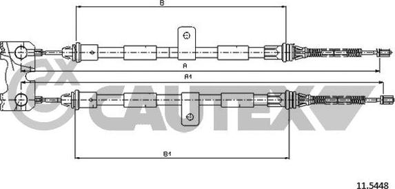 Cautex 761411 - Тросик, cтояночный тормоз autospares.lv