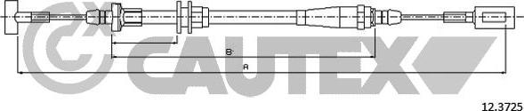 Cautex 761063 - Тросик, cтояночный тормоз autospares.lv