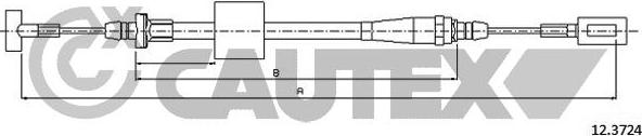 Cautex 761062 - Тросик, cтояночный тормоз autospares.lv