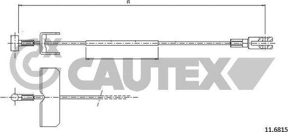 Cautex 761881 - Тросик, cтояночный тормоз autospares.lv