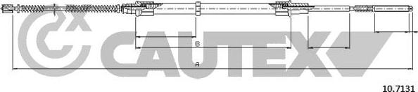 Cautex 763018 - Тросик, cтояночный тормоз autospares.lv