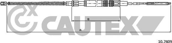 Cautex 763028 - Тросик, cтояночный тормоз autospares.lv