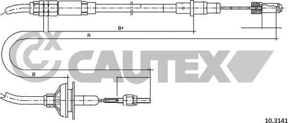 Cautex 762935 - Трос, управление сцеплением autospares.lv