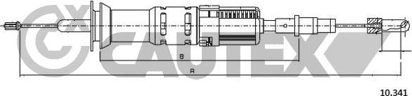 Cautex 762930 - Трос, управление сцеплением autospares.lv