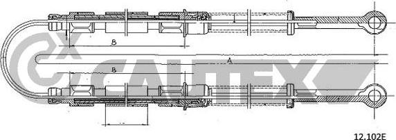 Cautex 762575 - Тросик, cтояночный тормоз autospares.lv