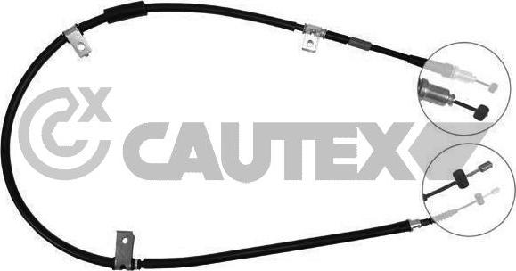 Cautex 708088 - Тросик, cтояночный тормоз autospares.lv