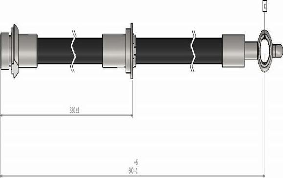 CAVO C900 447A - Тормозной шланг autospares.lv