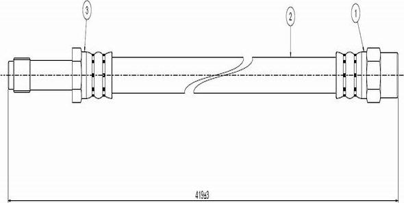 CAVO C900 008A - Тормозной шланг autospares.lv