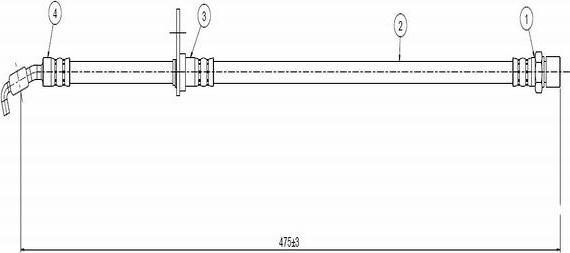 CAVO C900 264A - Тормозной шланг autospares.lv