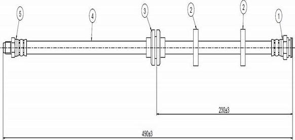 CAVO C800 904A - Тормозной шланг autospares.lv