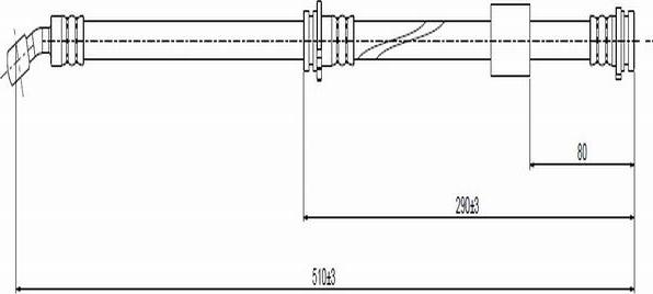 CAVO C800 458A - Тормозной шланг autospares.lv