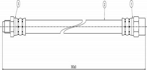 CAVO C800 461A - Тормозной шланг autospares.lv