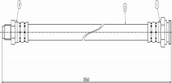 CAVO C800 468A - Тормозной шланг autospares.lv