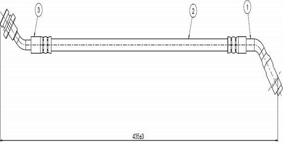 CAVO C800 405A - Тормозной шланг autospares.lv