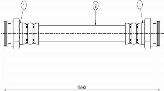 CAVO C800 435A - Тормозной шланг autospares.lv