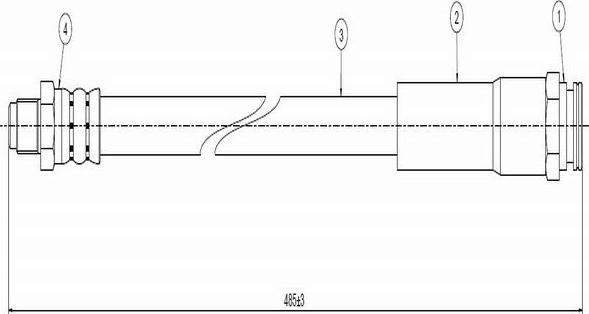 CAVO C800 479A - Тормозной шланг autospares.lv