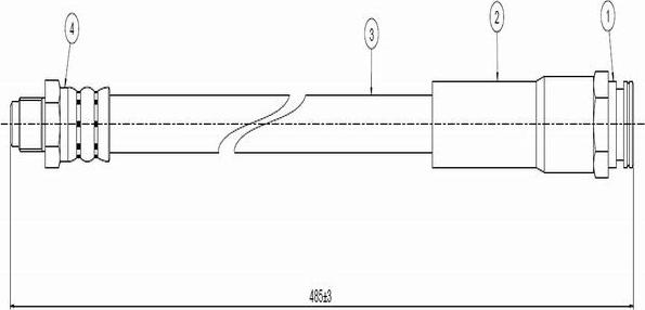 CAVO C800 476A - Тормозной шланг autospares.lv