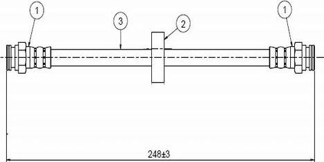 CAVO C800 591A - Тормозной шланг autospares.lv