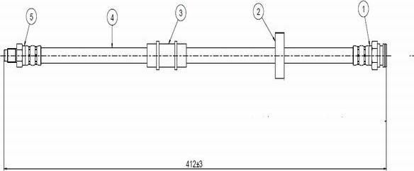 CAVO C800 593A - Тормозной шланг autospares.lv