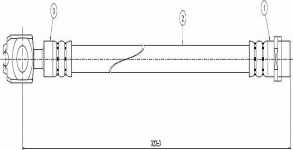 CAVO C800 542B - Тормозной шланг autospares.lv