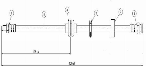 CAVO C800 507A - Тормозной шланг autospares.lv