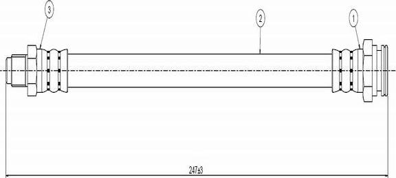 CAVO C800 585A - Тормозной шланг autospares.lv