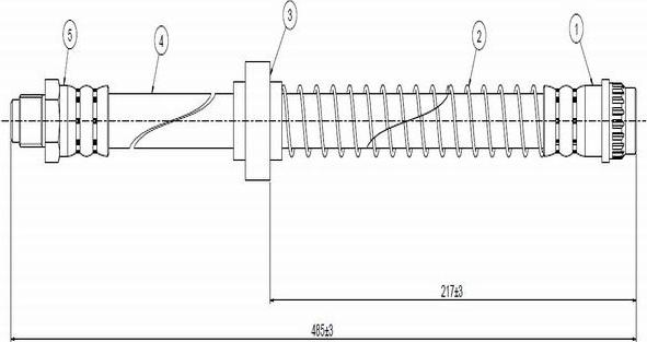 CAVO C800 524D - Тормозной шланг autospares.lv