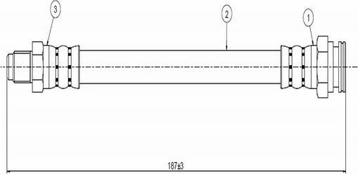 CAVO C800 570A - Тормозной шланг autospares.lv